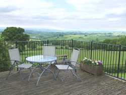 Elevated decking with superb views